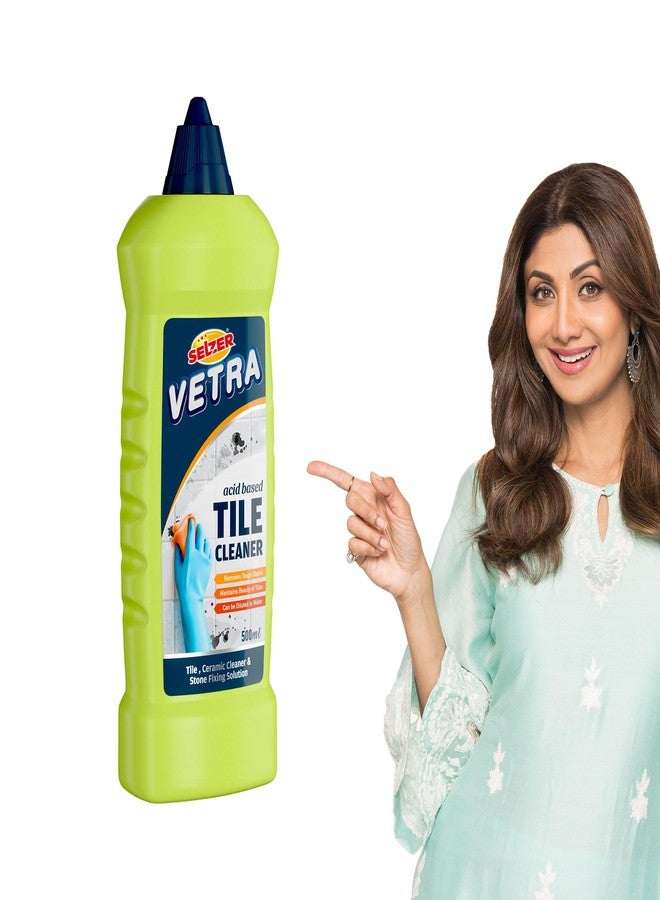 Selzer Vetra Tiles Cleaner Liquid |Clean All Purpose Tile, Floor & Wall Cleaner 500 ml, Bedroom & Bathroom Floors, Removes Grease, Dirt & Tough Stains|Kills 99.9% Germs|Pack of 1 - Image 1