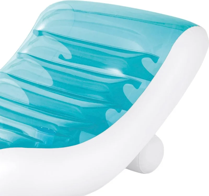 INTEX Lux Inflatable Beach Lounger - Large Lux Beach Bed - Delux Lounge Beach Bed with Cups - Mega Size Pool Bed 191X99 Cm.