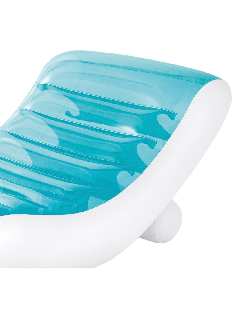 INTEX - Lux Inflatable Beach Lounger - Large Lux Beach Bed - Delux Lounge Beach Bed with Cups - Mega Size Pool Bed 191X99 Cm. - Image 1