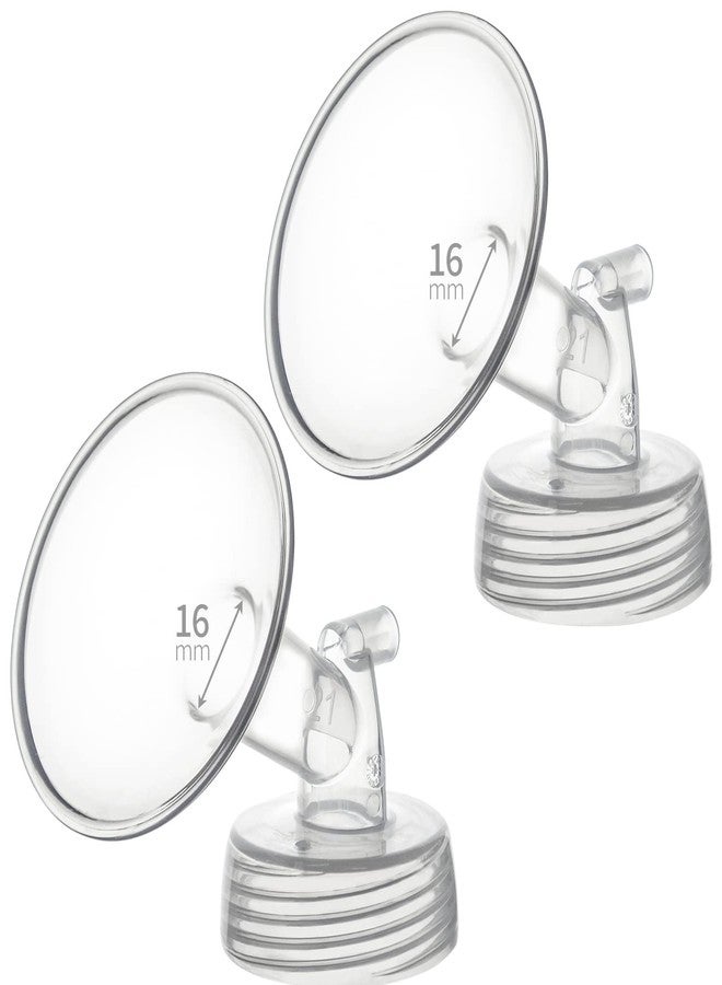Belmikal 16mm 2 pc Flange Compatible with Spectra S2 Spectra S1 9 Plus Ameda MYA Motif Luna Breastpumps Replacement to Spectra Pump Parts and Spectra Flange. Compatible with Spectra Parts/Accessories - Image 1