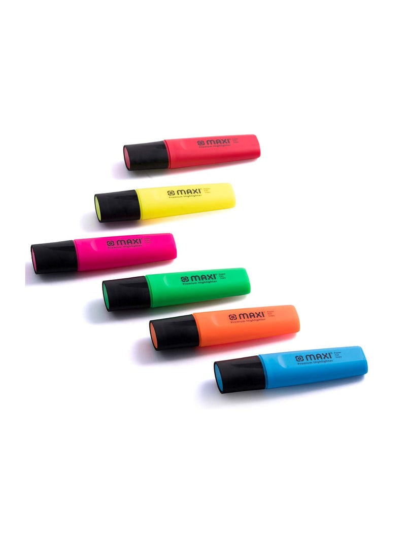 Maxi 6-Piece Premium Highlighter Multicolour - Image 2