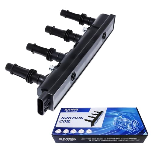 RAWOK Ignition Coil Pack Compatible with 1.4L Turbo Chevy Cruze Sonic Trax Volt Cadillac ELR Buick Encore 2011 2012 2013 2014 2015 2016 2017 2018 2019 2020, Replace D521C UF669 55577898 55579072 25198623 - Image 1