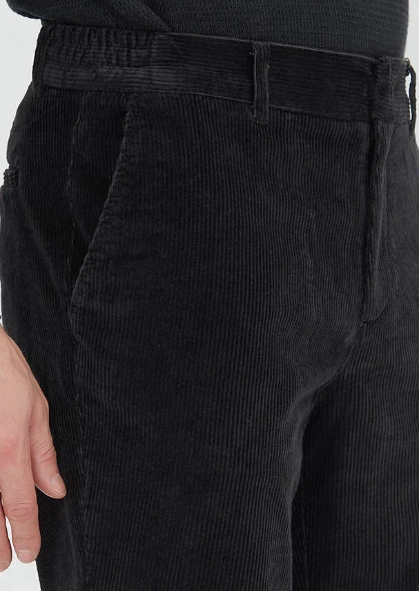 RAMSEY Hard Coal Weaving Jogging Fit Casual Cotton Blended Trousers