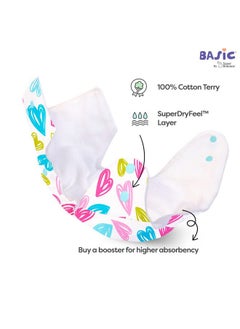 SuperBottoms BASIC Pack of 5 Freesize Adjustable, Washable and Reusable Cloth Diaper for babies 0-3 Years | One Size Adjustable Diapers (Pack of 5 diapers+ 5 inserts) Assorted prints - pzsku/Z173F09583AAF88B6C170Z/45/_/1738305162/105bea8b-a365-425a-998c-c58a6630ab29