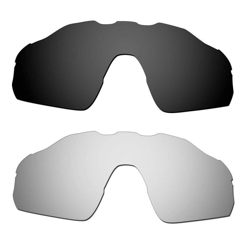 Generic HKUCO Reinforce Mens Replacement Lenses For Oakley Radar EV Pitch Black/Titanium Sunglasses  - Image 1
