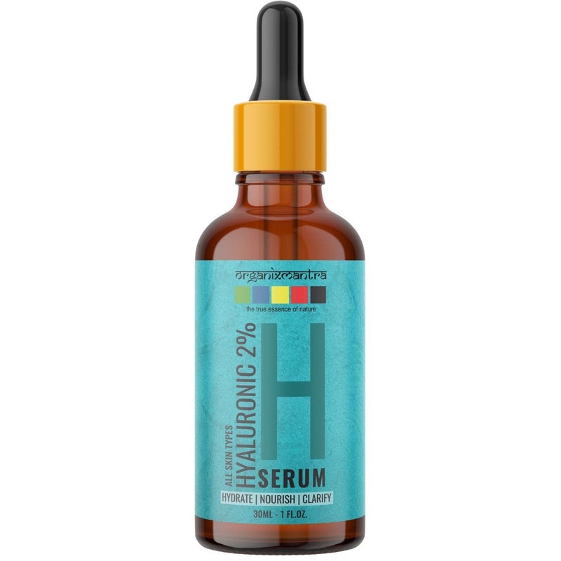 Organix Mantra Organix Mantra Hyaluronic Acid 2 Serum for Intense Hydration Glowing Skin  Fines Lines  Daily Hydrating Face Serum For Women  Men with Dry Normal  Oily Skin 30 ml  - Image 1