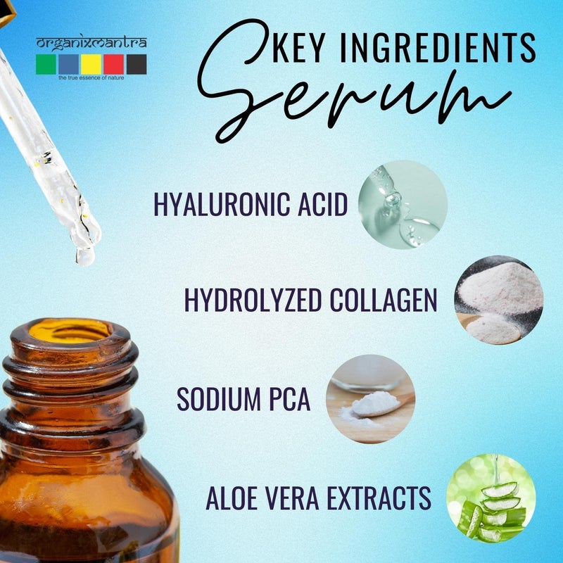 Organix Mantra Organix Mantra Hyaluronic Acid 2 Serum for Intense Hydration Glowing Skin  Fines Lines  Daily Hydrating Face Serum For Women  Men with Dry Normal  Oily Skin 30 ml  - Image 4