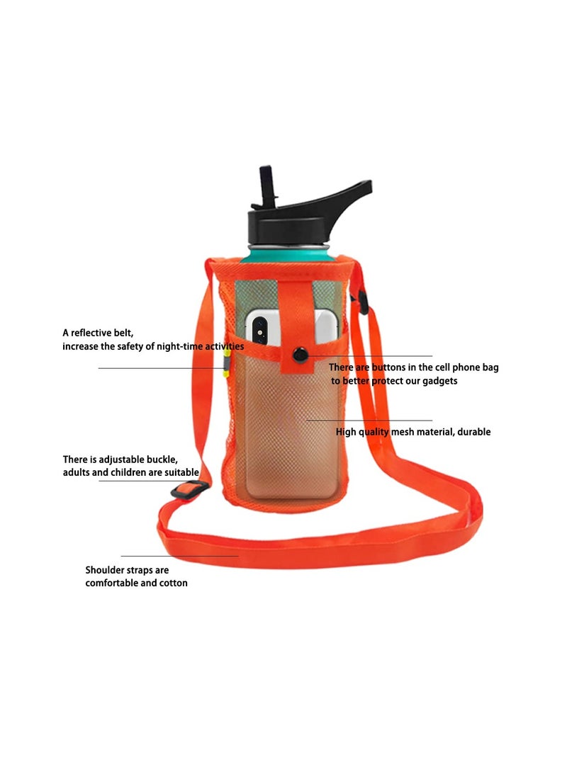 SYOSI - Portable Bottle Bag, 3 Pack Water Bottle Holder, Water Bottle Carrier Bag with Adjustable Shoulder Strap Water Bottle Sleeve for Sport Hiking Camping Outdoor Walking Hiking Running - Image 1