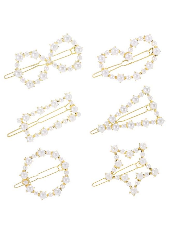 Zibuyu Women Hair Pins Stylish Pearl Pins Hair Clips For Women Hair Accessories French Style Barrettes Side Hairpins For Women And Girls Gifting 6 Pcs - Image 1