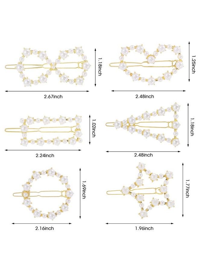Zibuyu Women Hair Pins Stylish Pearl Pins Hair Clips For Women Hair Accessories French Style Barrettes Side Hairpins For Women And Girls Gifting 6 Pcs - Image 3