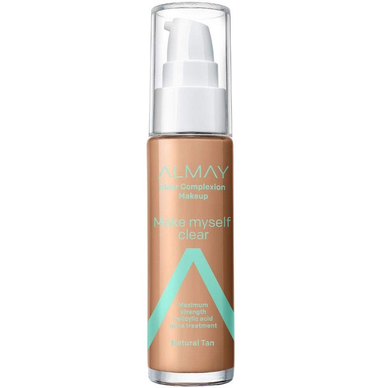Almay Almay Clear Complexion Makeup Matte Finish Liquid Foundation with Salicylic Acid Hypoallergenic Cruelty Free Fragrance Free Dermatologist Tested 710 Natural Tan 10 oz