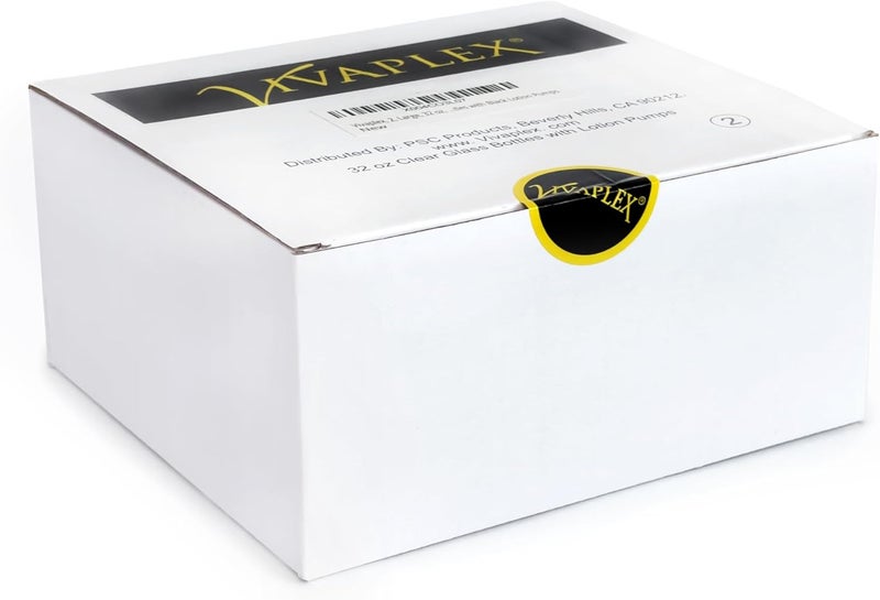 Vivaplex زجاجات فيفابلكس الكبيرة 32 أونصة فارغة شفافة مع مضخات لوشن سوداء - Image 2