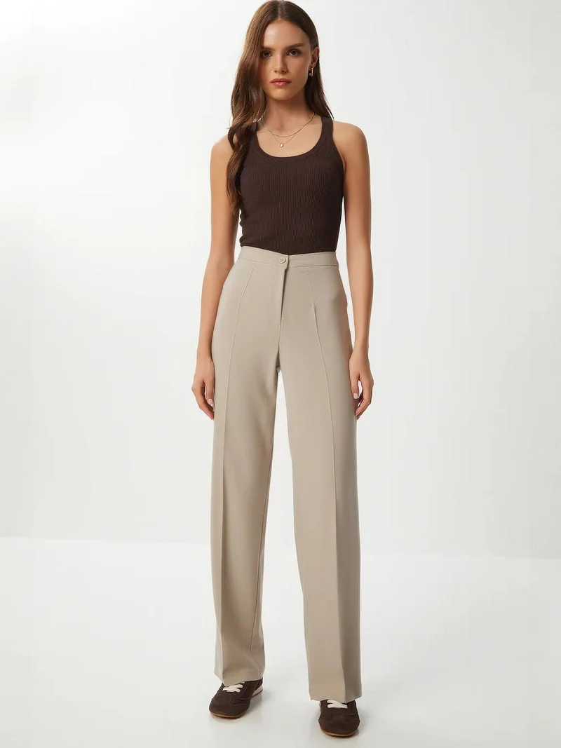 Lovely Istanbul ISTANBUL High Waist Straight Leg Pants