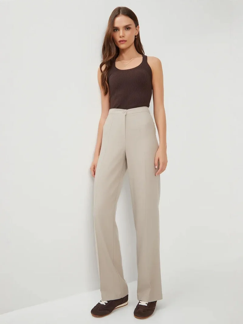 Lovely Istanbul ISTANBUL High Waist Straight Leg Pants