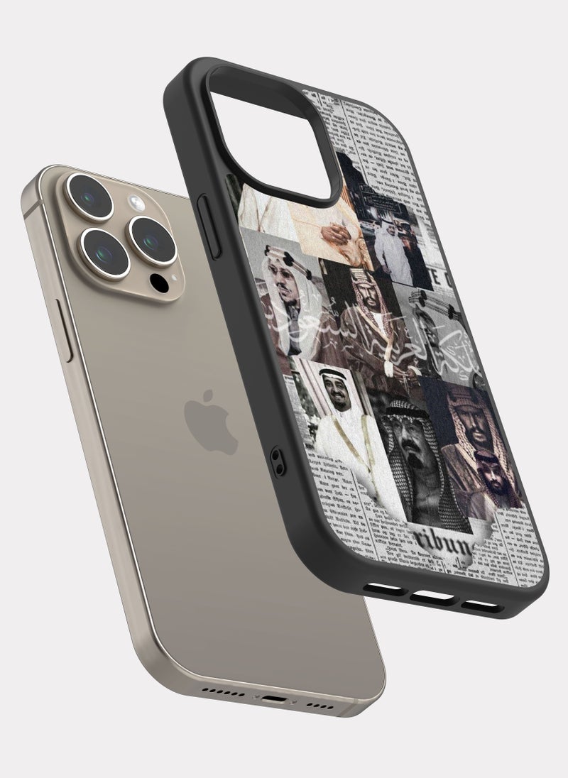 بكسلات كفر ايفون 15 برو ماكس ملوك السعودية رمادي - Image 2