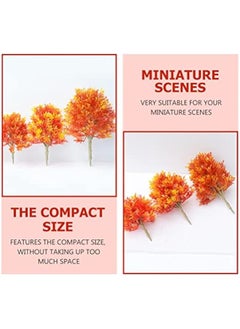 Generic Home Decor 2pcs Miniature Artificial Maple Tree Artificial Maple Tree Model Ornament Plastic Tree Miniature Figurine for Micro Landscape Plant Pot Ornament 19cm Fall Decor  - Image 4