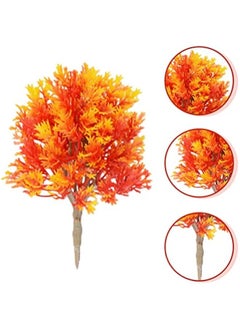 Generic Home Decor 2pcs Miniature Artificial Maple Tree Artificial Maple Tree Model Ornament Plastic Tree Miniature Figurine for Micro Landscape Plant Pot Ornament 19cm Fall Decor  - Image 5