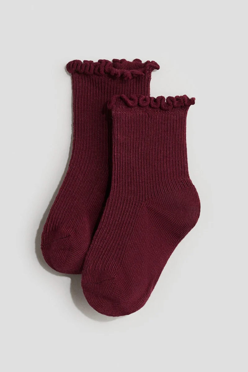 H&M 4-pack overlock-detail socks