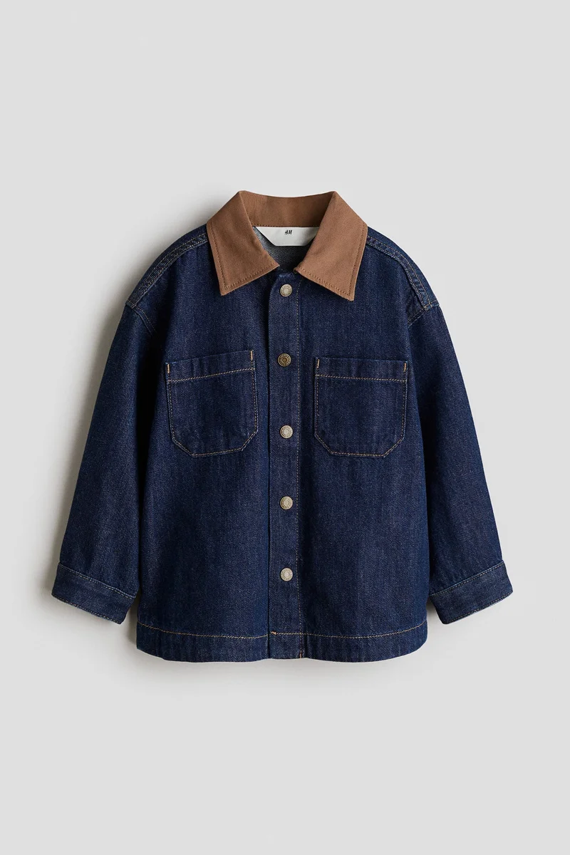 اتش اند ام قميص دنيم فضفاض