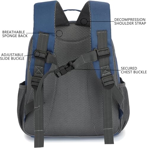 FlowFly Kids Backpack for Toddler Boys Girls Simple Lightweight Bookbag for Daycare Kindergarten Elementary School Travel Small Modern Bag Medium 15 Cyan - Image 3