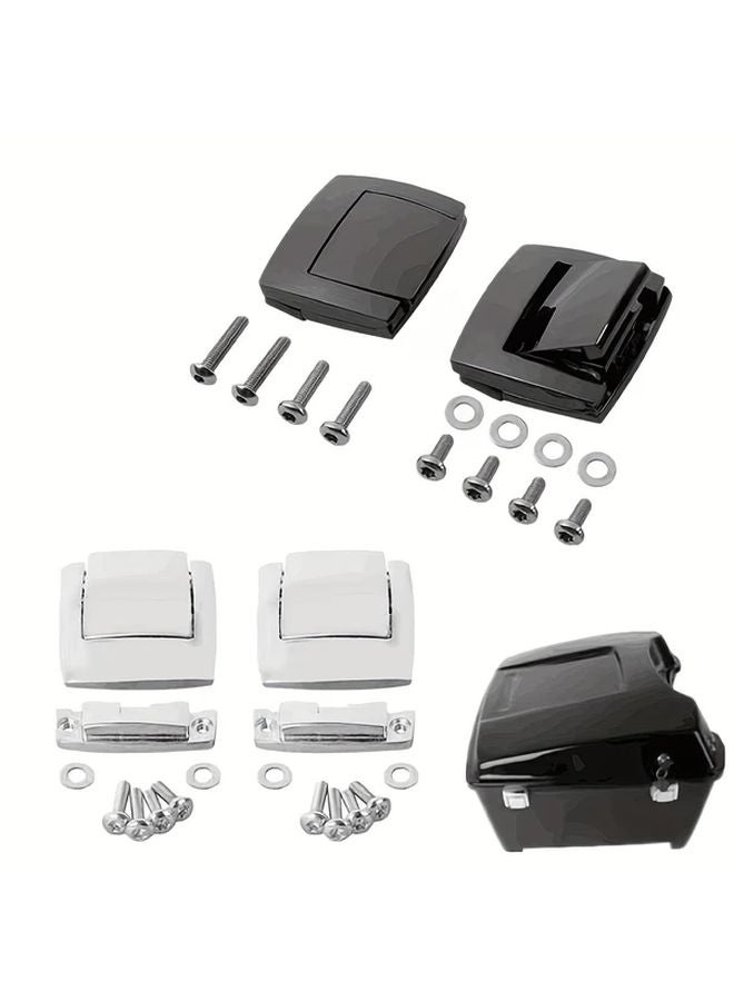 Black Motorcycle Tour Pack Trunk Latches For Harley Davidson Electra Glide Ultra Classic - Image 1