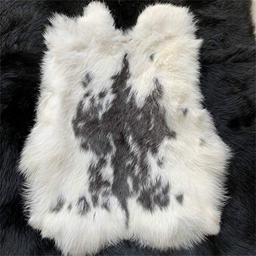 yingda1992 Natural Spotted Tanned Rabbit Skin Fur Pelts Hide Decorative (12'' By 14'') 2Pack - Image 3