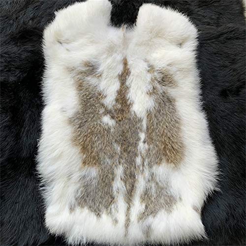 yingda1992 Natural Spotted Tanned Rabbit Skin Fur Pelts Hide Decorative (12'' By 14'') 2Pack - Image 2