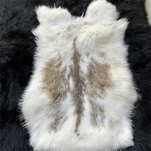 yingda1992 Natural Spotted Tanned Rabbit Skin Fur Pelts Hide Decorative (12'' By 14'') 2Pack - Image 4