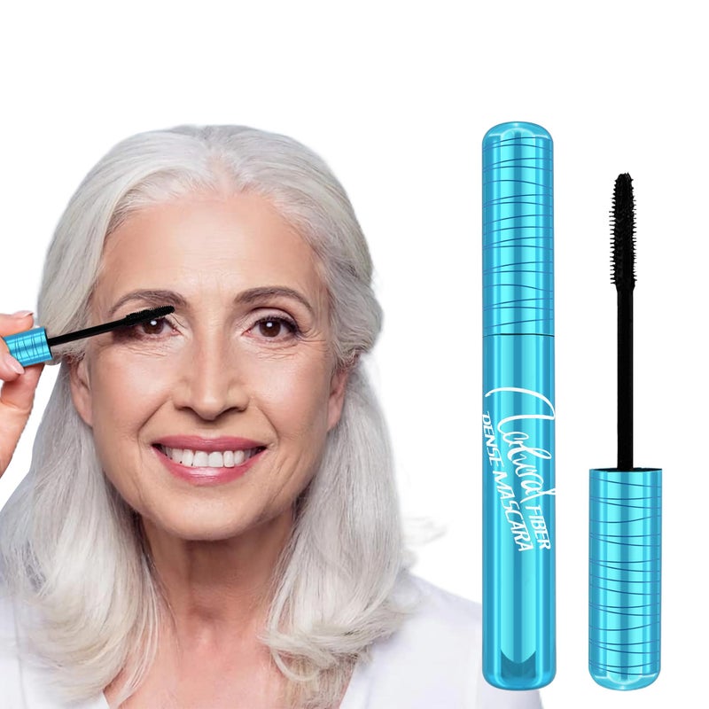 ماسكارا للنساء الأكبر سناً 60 عاماً وأكثر مقاومة للماء ماسكارا مكثفة لكبار السن مع رموش رقيقة ماسكارا مقاومة للتلطخ تدوم طويلاً باللون الأسود حجم وطول للعيون الحساسة ماسكارا مضادة للحساسية