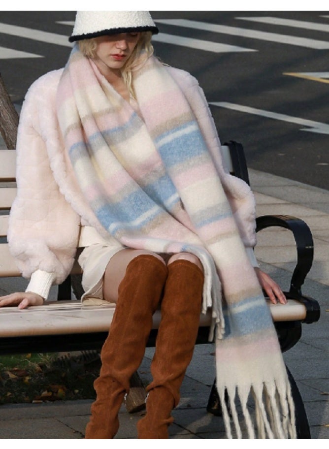 Shein 1pc Cute & Fashionable Cartoon Peking Duck Pattern Premium Soft Feel Scarf, Warm & Comfortable For Women, Suitable For Daily, Commute, Outdoor, Home Leisure, Travel, Holiday Gifts, Accessory - Image 2