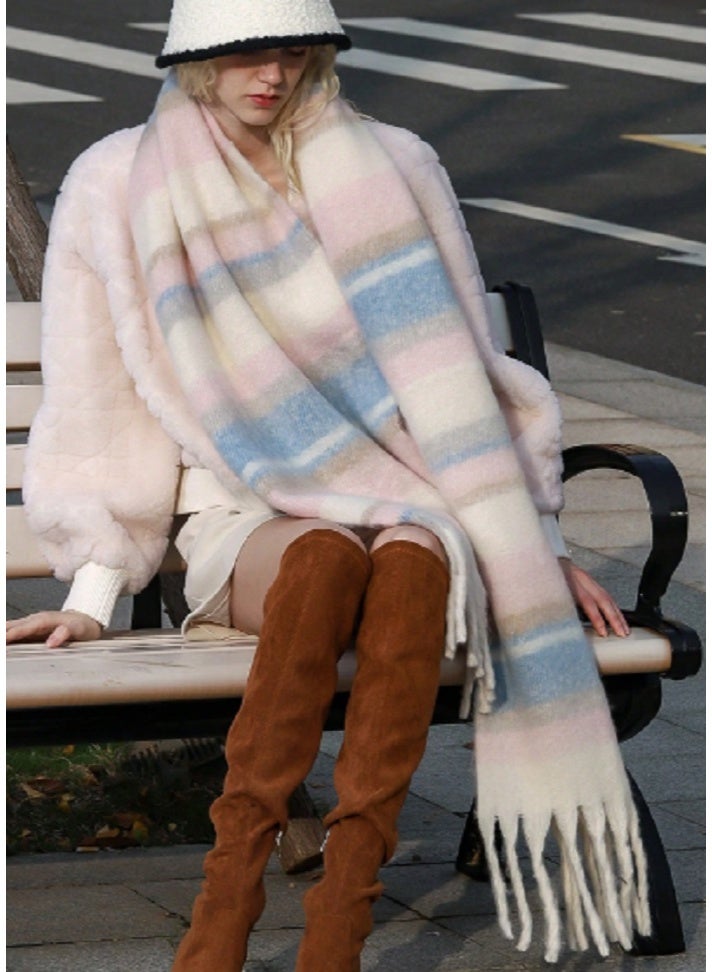 Shein 1pc Cute & Fashionable Cartoon Peking Duck Pattern Premium Soft Feel Scarf, Warm & Comfortable For Women, Suitable For Daily, Commute, Outdoor, Home Leisure, Travel, Holiday Gifts, Accessory - Image 1