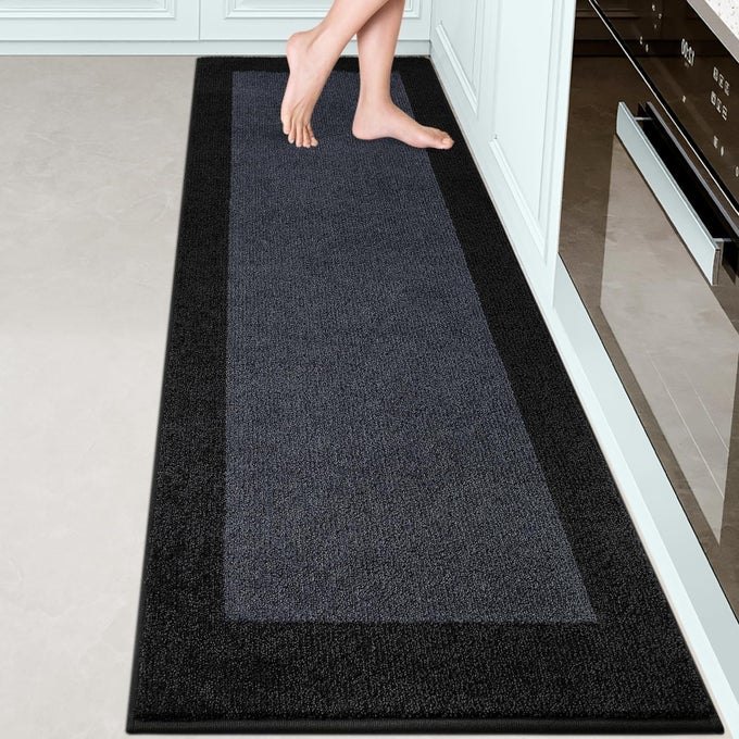 MACHINE WASHABLE KITCHEN RUG 24 X 84 NON SLIP KITCHEN MAT FOR FLOOR ABSORBENT ENTRANCE RUNNER RUG FOR BEDROOM HALLWAY BATHROOM DOOR ROLL PACKING