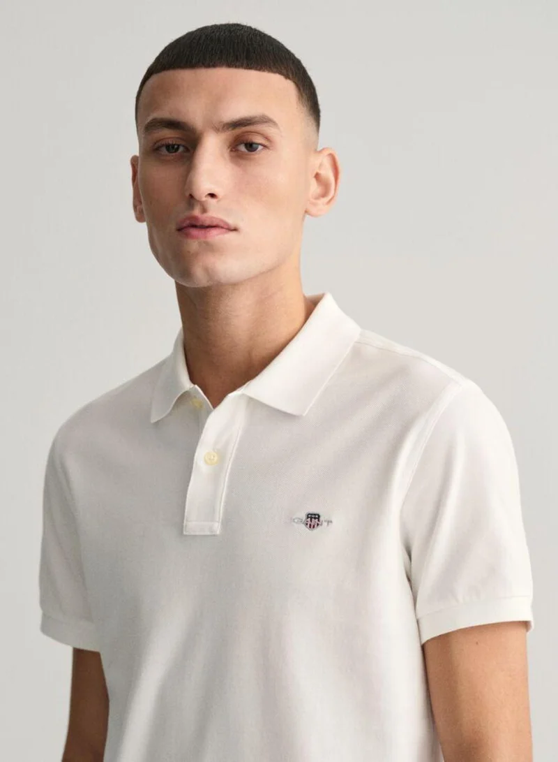 غانت Gant Slim Fit Shield Piqué Polo Shirt