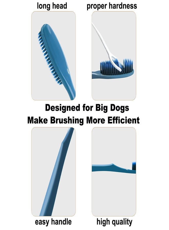 KnocKconK Large Dog Toothbrush Kit, 2 Size Dog Toothbrush for Adult Puppy with Long Soft Head, Pet Teeth Deep Clean Dense Brush, Big Tooth Cleaning - Image 3