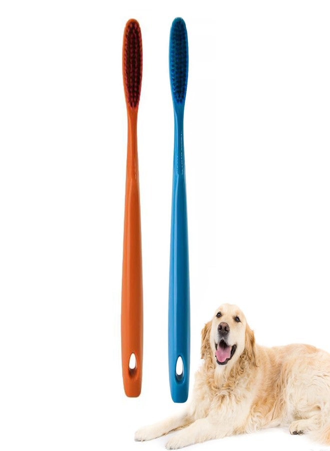 KnocKconK Large Dog Toothbrush Kit, 2 Size Dog Toothbrush for Adult Puppy with Long Soft Head, Pet Teeth Deep Clean Dense Brush, Big Tooth Cleaning - Image 1
