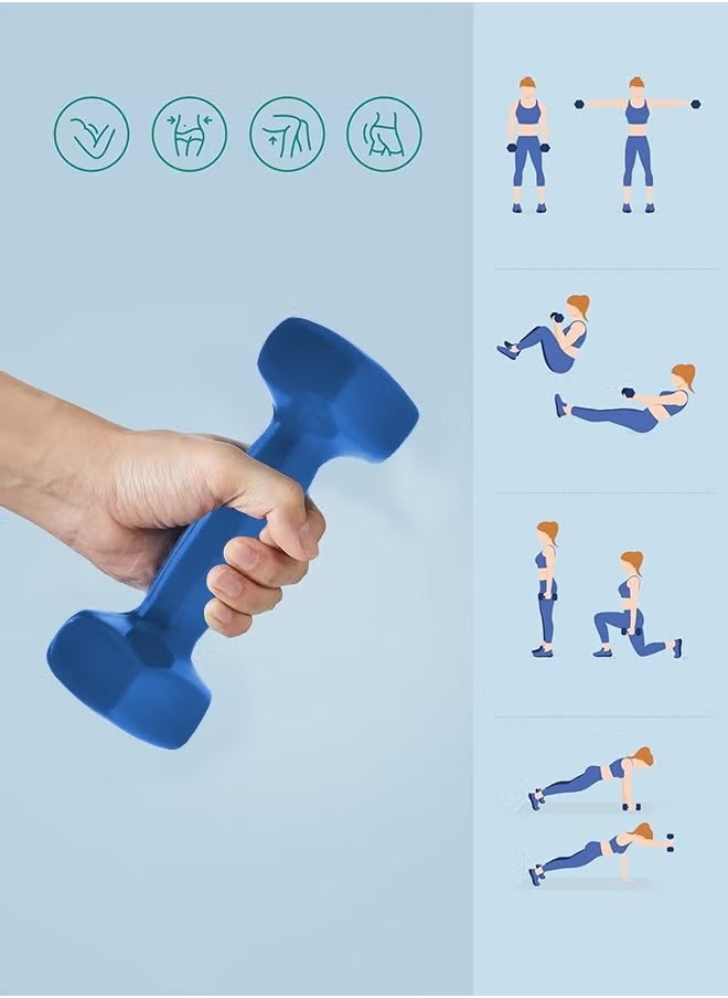 ULHYC Weightlifting dumbbell made of vinyl, 3 kg, consisting of two pieces  - Image 4