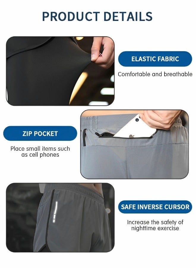 GROIC Leggings Slimming Booty Pants for Men,Workout Scrunch Squat Proof Tights,Fit Compression Baselayer Running Tights with Phone Pocket - Image 4