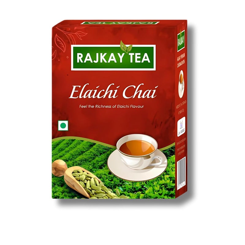 RAJKAY TEA Rajkay Elaichi Chai | Cardamom Tea | Indian Masala Chai | Organic Tea | Herbal Tea | Loose Leaf Tea | Premium Tea | Aromatic Tea | Healthy Tea | Pure Tea-250 Gram - Image 1