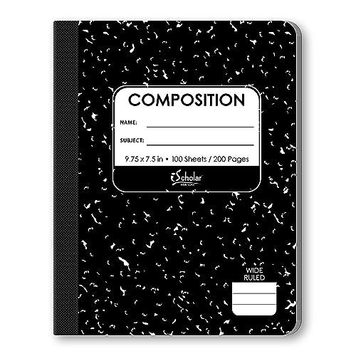 iScholar Black and White Marble Composition Book, 100 Sheets (10100) - Image 5
