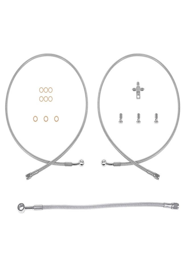 YMT Front Brake Line Kit 3line +2 inch Extended A-arms Fits for Yamaha Banshee 350 1987-2015 - Image 1