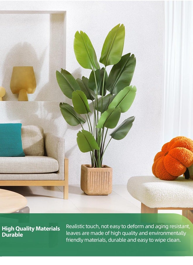 Artificial Bird of Paradise Plant: A faux palm tree perfect for indoor or outdoor modern decoration. It comes in a pot, making it an ideal housewarming gift for home or office. - https://f.nooncdn.com/p/pzsku/Z173FE3B6719612E5C937Z/45/_/1705288813/63254c36-af6b-4d22-afe9-5ffb1104ce99.jpg?width=original