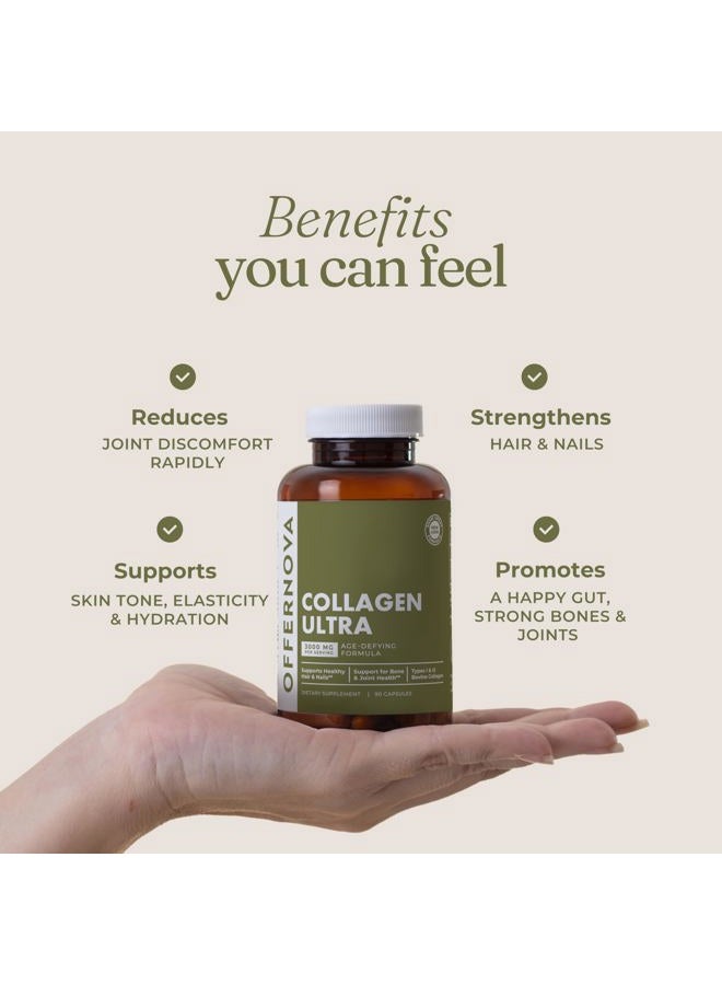Offernova Colageno Hidrolizado Ultra - Capsulas 3000 MG - Rejuvenece tu Piel Huesos Articulaciones y Musculos - Image 2