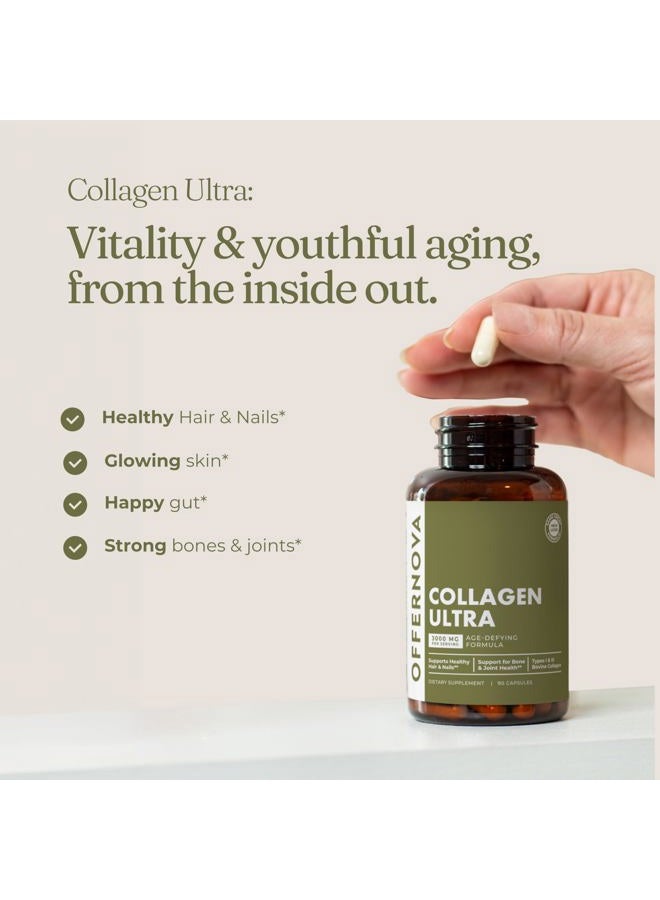 Offernova Colageno Hidrolizado Ultra - Capsulas 3000 MG - Rejuvenece tu Piel Huesos Articulaciones y Musculos - Image 5