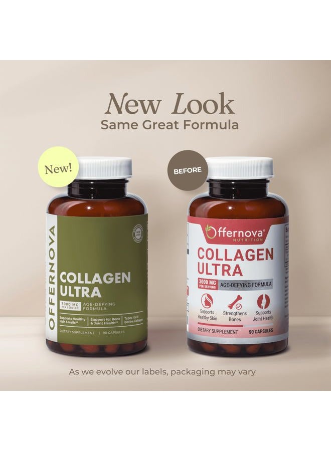 Offernova Colageno Hidrolizado Ultra - Capsulas 3000 MG - Rejuvenece tu Piel Huesos Articulaciones y Musculos - Image 3