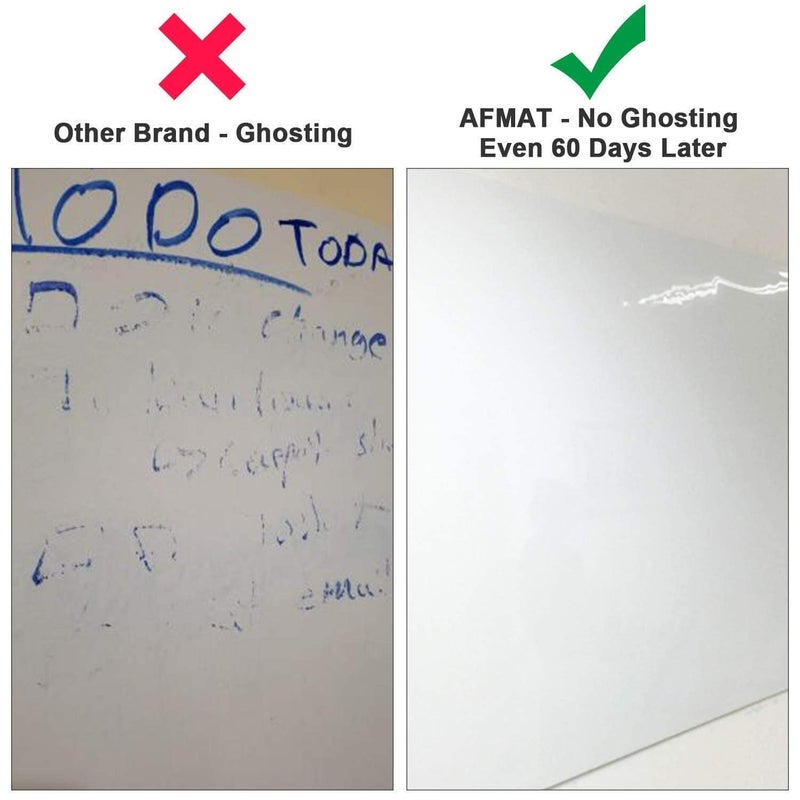 AFMAT White Board Sticker for Wall, 1.44x11ft Peel and Stick Whiteboard Wallpaper, Stain-Proof & Super Sticky Dry Erase Wall Decal, Dry Erase Contact Paper Roll Adhesive for Table/Door, 3 Markers WS11 - Image 4
