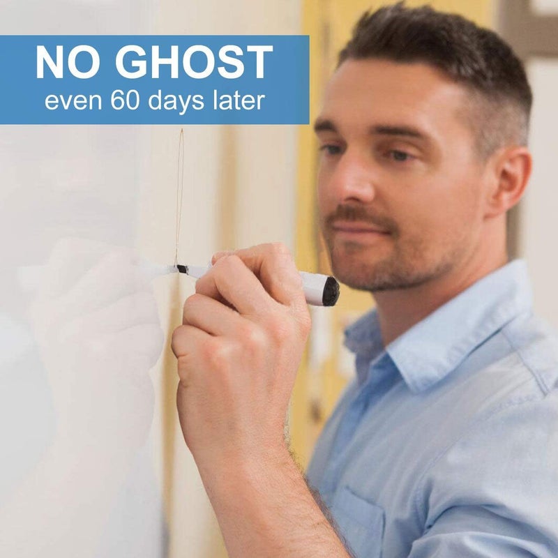 AFMAT White Board Sticker for Wall, 1.44x11ft Peel and Stick Whiteboard Wallpaper, Stain-Proof & Super Sticky Dry Erase Wall Decal, Dry Erase Contact Paper Roll Adhesive for Table/Door, 3 Markers WS11 - Image 2