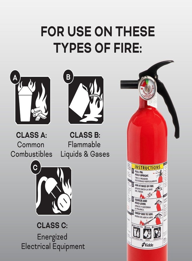 Kidde Kitchen Fire Extinguishers for Home & Office Use, 2 Pack: One 1-A:10-B:C and One Specialty Kitchen Extinguisher, Wall Mount & Strap Brackets Included - Image 5