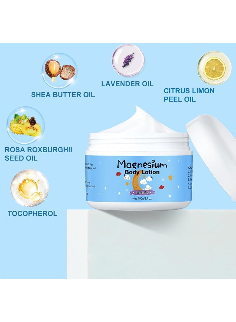 SYOSI لوشن الجسم بالمغنيسيوم، لوشن الجسم للأطفال، مرطب الجسم، مساعد على النوم وتهدئة، يساعد في وقت النوم وتهدئة الليل، منتجات العناية ببشرة الجسم بدون ميلاتونين - Image 5
