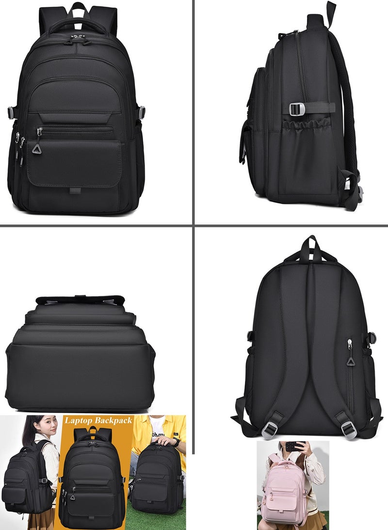 Qiccijoo Laptop Backpack Travel Backpack College School Backpack for Men or Women Work Backpack Fits 15.6 Inch Laptop Computer Backpack Bookbag Gift(Pink) - Image 3
