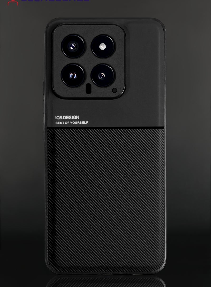 ELLAGECASE حافظة فاخرة رفيعة للغاية لهاتف شاومي 14، لوحة معدنية مخفية، تصميم نحيف، سهل الحمل، وحماية معززة للكاميرا - Image 5